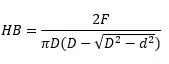 Brinell-hardness- calculation