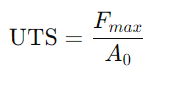 The formula for calculating ultimate tensile strength